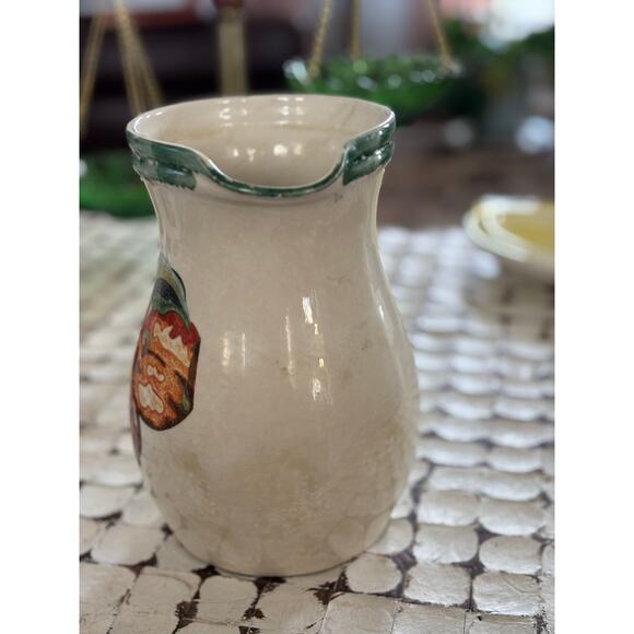 Vintage Himark Italian Hand painted pitcher peaches made in Italy - Picture 5 of 5